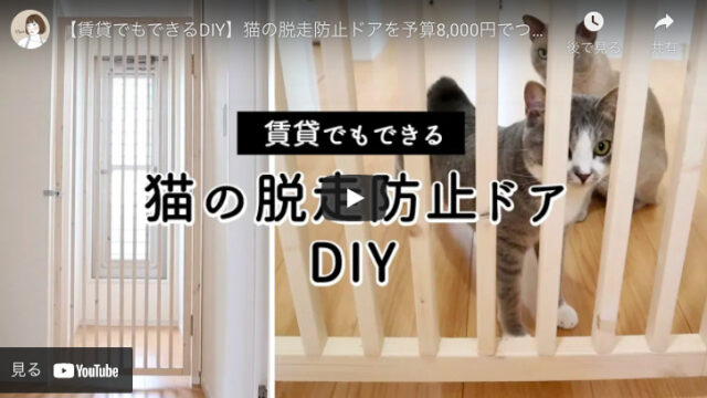 【ホームセンター木材で作る】予算8,000円で猫の脱走防止ドアをDIY