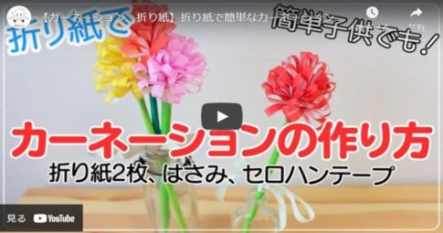 【材料0円】子供でもできる折り紙で作る簡単カーネーション動画の見どころ