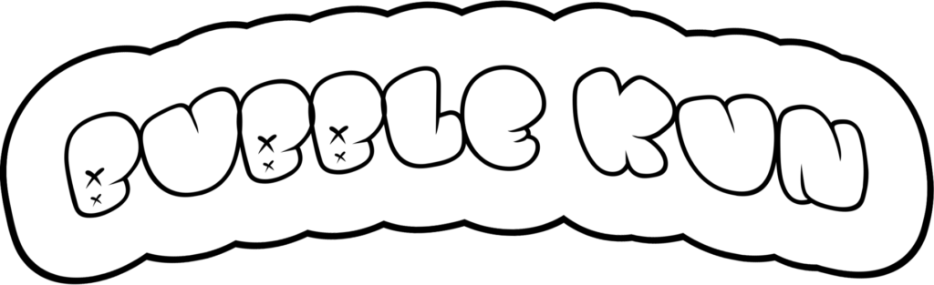 作家さんの運営するネットショップのロゴ画像。白い背景に、モコモコとしたスタイルのフォントで店名が描かれている。