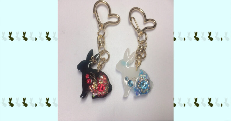 ウサギ　レジンヘアゴム　ダスティピンク　秋 ウサギ レジンヘアゴム ダスティピンク 秋 ウサギ レジンヘアゴム