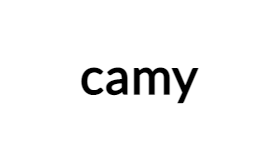 三宅淑恵さんのショップCamyのトップ画像、白背景にロゴが描かれている