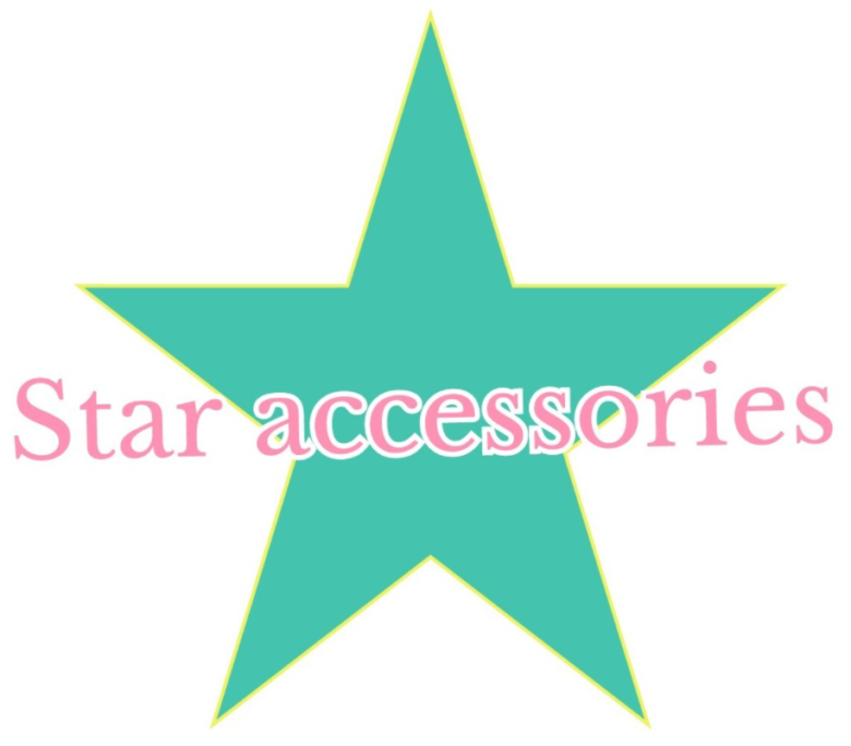 厚木詩歩さんのショップStar accessoriesのトップ画像、真ん中にエメラルドグリーンの星とショップ名が書かれている