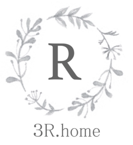 石水明日香さんのショップ3R.homeのトップ画像、白背景にショップロゴが書かれている