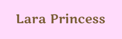 五家麻由さんのショップLara Princessのトップ画像、ピンクの背景にショップ名が書かれている