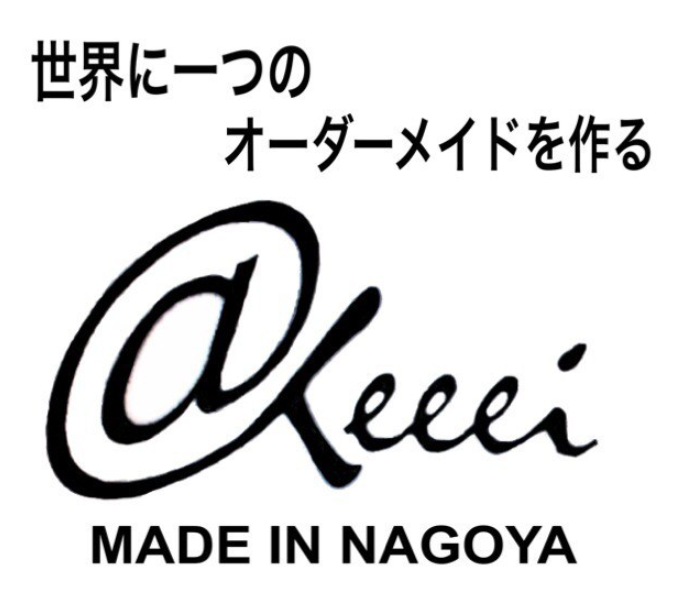 澤登慶子さんのショップ@keeeiのトップ画像、白背景に「世界に一つのオーダーメイドを作る」と書かれており、その下にショップ名が書かれている。