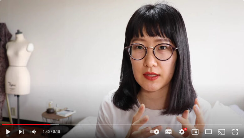 ハンドメイドで売る為には?2つ目 知識量について解説している場面。